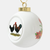 Marans Black Copper Keramische Bal Ornament (Rechts)