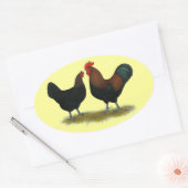 Marans Black Copper Ovale Sticker (Envelop)