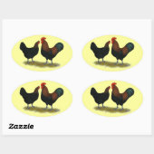 Marans Black Copper Ovale Sticker (Vel)