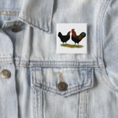 Marans Black Copper Vierkante Button 5,1 Cm (In situ)