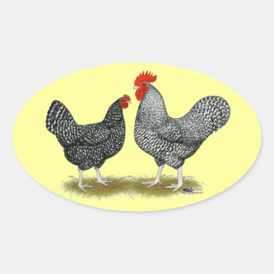 Marans: Cuckoo Pair Ovale Sticker