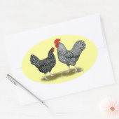 Marans: Cuckoo Pair Ovale Sticker (Envelop)