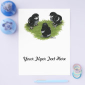 Marans Zwarte Koper Kuikens Flyer (Enkel)