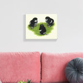 Marans Zwarte Koperen Kuikens Canvas Afdruk (Insitu (Woonkamer))