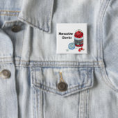 Maraschino Cherries Vierkante Button 5,1 Cm (In situ)