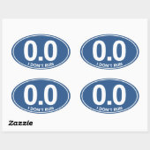 Marathon 0.0 Ik loop geen ovale Sticker (blauw) (Vel)