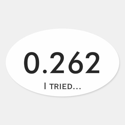 Marathon 0.262 ovale sticker (Voorkant)