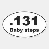 Marathon .131 - Baby steps Ovale Sticker (Voorkant)