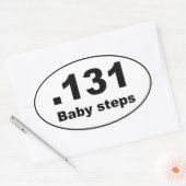 Marathon .131 - Baby steps Ovale Sticker (Envelop)