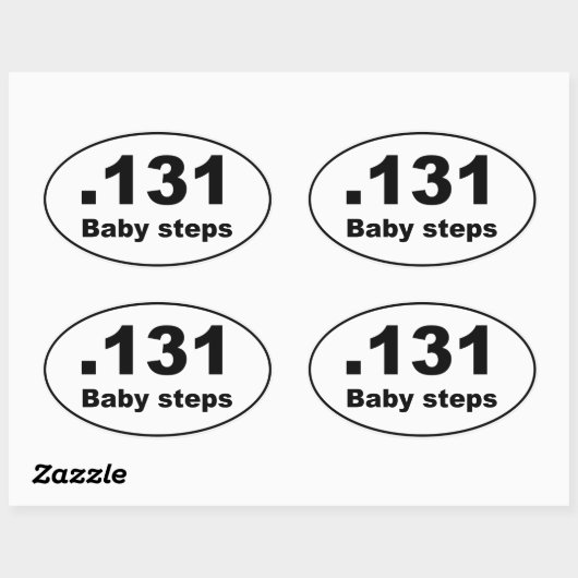 Marathon .131 - Baby steps Ovale Sticker (Vel)