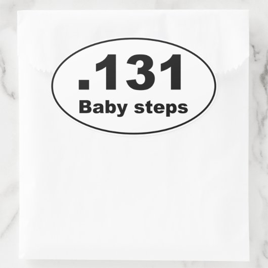 Marathon .131 - Baby steps Ovale Sticker (Tas)
