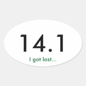 Marathon 14.1 ovale sticker (Voorkant)
