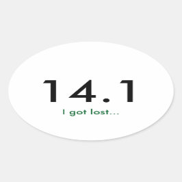 Marathon 14.1 ovale sticker