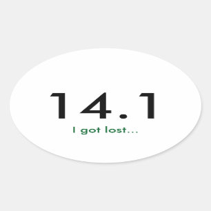 Marathon 14.1 ovale sticker