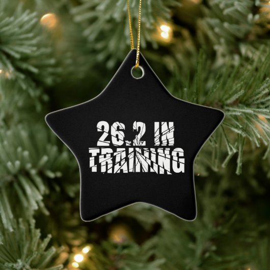 Marathon 26.2 in training loopwerk keramisch ornament (Boom)