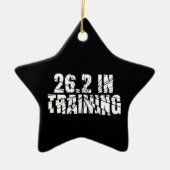Marathon 26.2 in training loopwerk keramisch ornament (Voorkant)