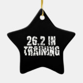 Marathon 26.2 in training loopwerk keramisch ornament (Achterkant)