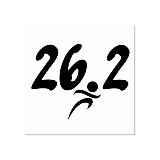 Marathon 26.2 Rubberstempel (Afrduk)