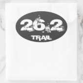 Marathon 26.2 Trail Ovaal Decal Wit Op Zwart Ovale Sticker (Tas)