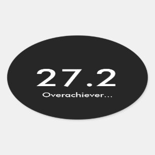Marathon 27.2-overprestatie ovale sticker