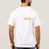 Marathon Afstand 26.2 Hardlopen Sinaasappel Typogr T-shirt (Achterkant)