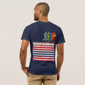 Marathon, atletische marathonloper t-shirt (Achterkant volledig)