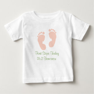 Marathon Baby Roze Voetafdruk T-shirt