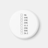 "Marathon Checklist" Magneet (Voorkant)