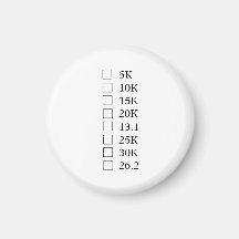 "Marathon Checklist" Magneet