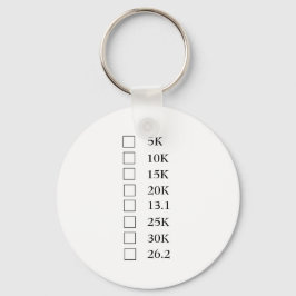 "Marathon Checklist" Sleutelhanger