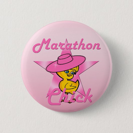 Marathon Chick #8 Ronde Button 5,7 Cm (Voorkant)