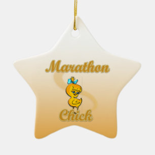 Marathon Chick Keramisch Ornament