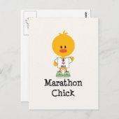 Marathon Chick Peace Love 26.2 Briefkaart (Voorkant / Achterkant)