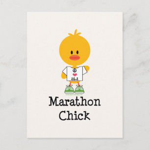 Marathon Chick Peace Love 26.2 Briefkaart