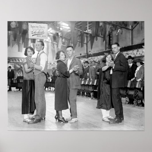 Marathon Dansers, 1923. Oude foto Poster (Voorkant)