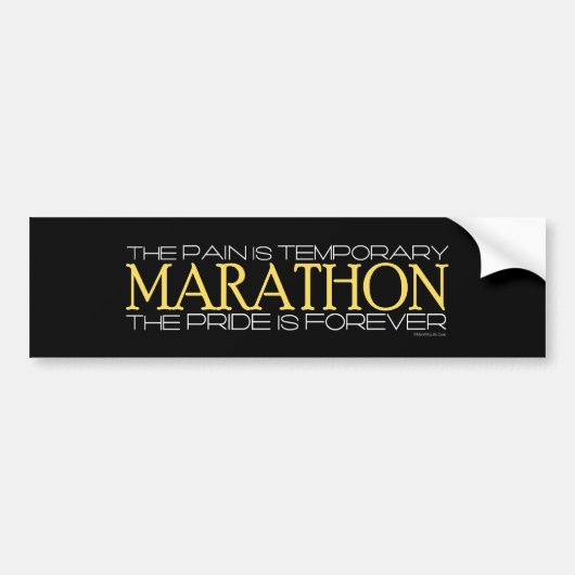 Marathon - De Pride is voor altijd Bumpersticker (Voorkant)