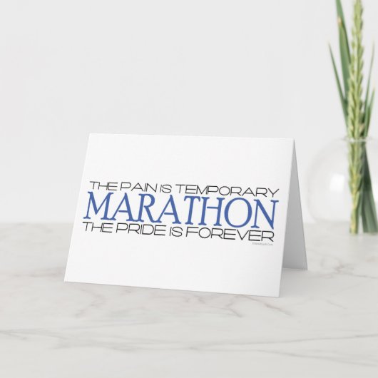 Marathon - De trots is voor altijd - Veel succes Kaart (Voorkant)