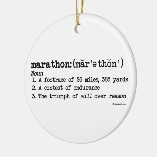 Marathon Definitie Keramisch Ornament (Links)