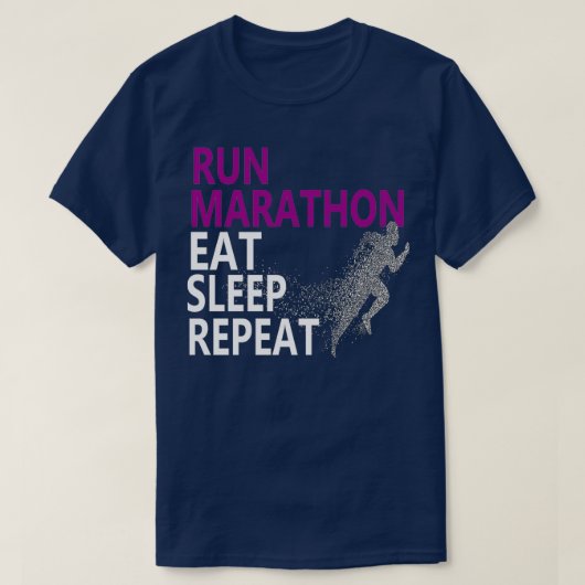 Marathon Eat Sleep Repeat Runners Gifts T-shirt (Design voorkant)