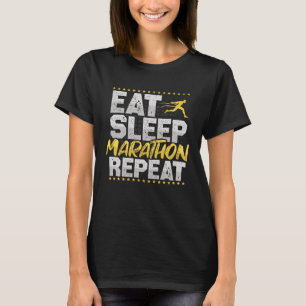 Marathon Eet Slaap Herhaal Halve Marathon Jogging  T-shirt
