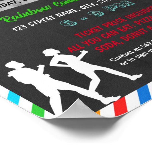 Marathon evenement sjabloon poster (Hoek)