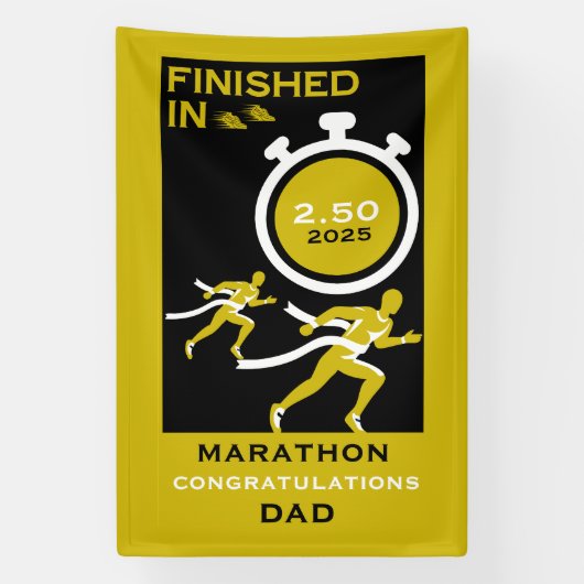 Marathon Event Finisher Gift Spandoek (Verticaal)