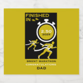 Marathon Event Finisher Gift Sparkling Wijnetiket (Enkel label)