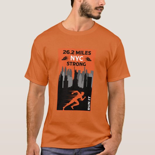 Marathon Event Runner New York 26.2 T-shirt (Voorkant)