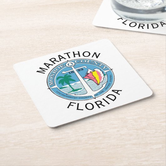 Marathon - Florida Keys Kartonnen Onderzetters (Schuin)