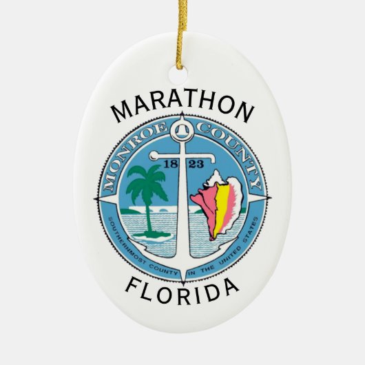 Marathon - Florida Keys Keramisch Ornament (Voorkant)