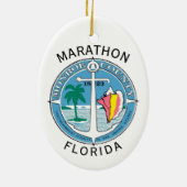 Marathon - Florida Keys Keramisch Ornament (Achterkant)