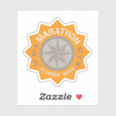 Marathon Florida Keys Latitude Longitude Sinaasapp Sticker (Vel)