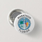 Marathon - Florida Keys Ronde Button 3,2 Cm (Voorkant /achterkant)
