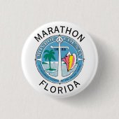 Marathon - Florida Keys Ronde Button 3,2 Cm (Voorkant)